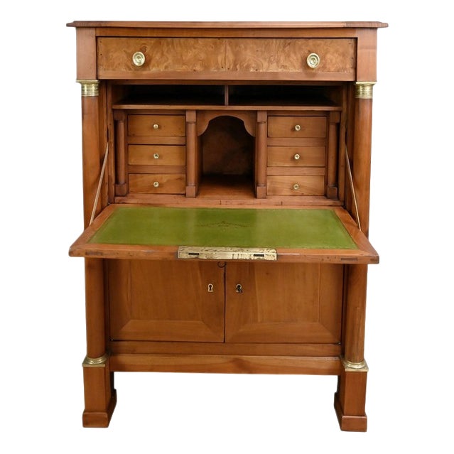 Mid-19th Century Empire Cherrywood Secretary For Sale
