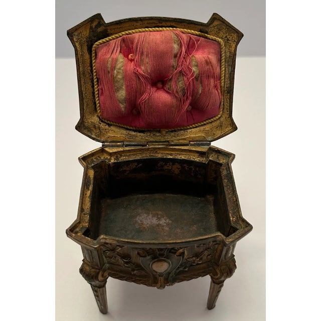 Antique De’pose’ 268 French Bronze Jewelry Box For Sale - Image 4 of 12