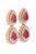 These earrings have 4 Natural Pear Cut Rubies that weigh 4.59 Carats. They are surrounded by 164 Round Cut Diamonds that...