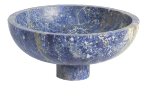 Modern Handcrafted Fruit Bowl in Italian Marble by Karen Chekerdjian