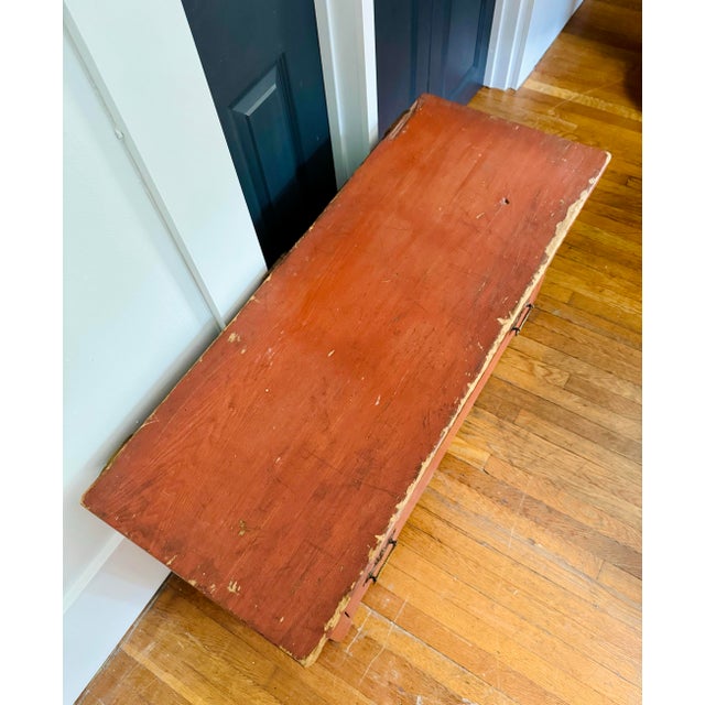 Wood Late 1800s Painted Blanket Chest With Drawers For Sale - Image 7 of 8