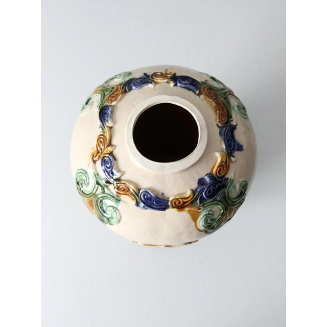 Vintage Tang Sancai Style Art Pottery Vase For Sale - Image 10 of 13