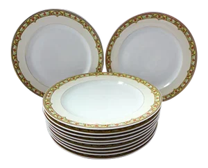 Vintage Vignaud Limoges Made in France Launches S/11 Plates