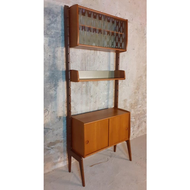 Mid-Century Modern Norwegian Freestanding Ergo Unit in Teak by John Texmon for Blindheim, 1961, in Restored conditions....