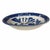 Mid century blue willow pattern serving bowl. Nice deep blue color with some bleed through on the underside. Has a repair...