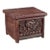 Vintage Rustic Hand Carved Wood Box For Sale