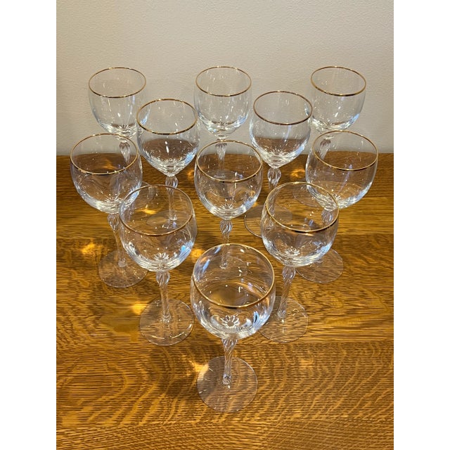 Lenox Monroe Gold Wine Stemware - Set of 11 For Sale - Image 9 of 12