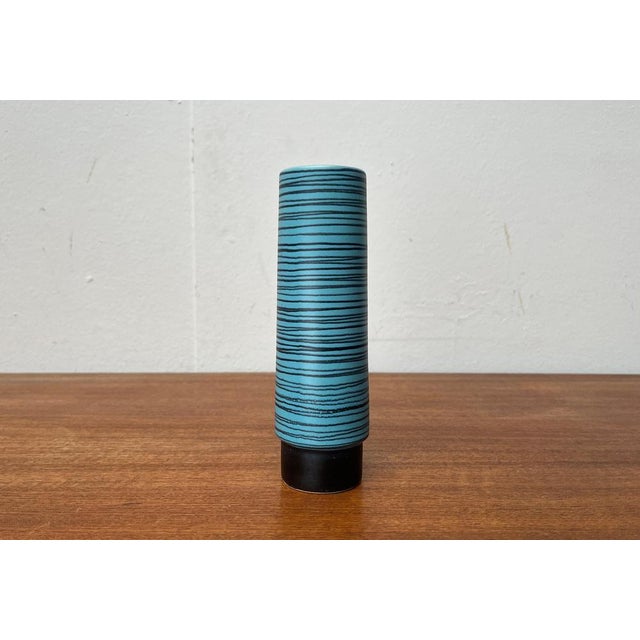 Mid-Century Modern Mid-Century Eastern German GDR Pottery Vase from Strehla Keramik, 1960s For Sale - Image 3 of 16