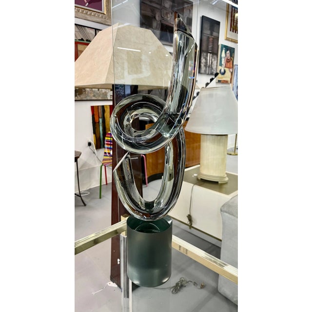 Mid 20th Century Art Glass Knot Sculpture Elio Raffaeli For Sale - Image 5 of 8