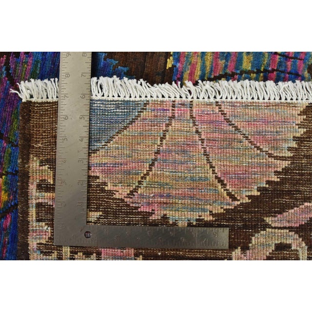 Gabbeh Rug 4’10” X 7’5” Brown Wool Modern Hand-Knotted Oriental Carpet For Sale - Image 13 of 13