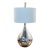 Vintage Ovoid Shape Mercury Glass Style Lamp With Great Lucite Finial For Sale