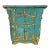 Vintage Distressed Turquoise Marks Credenza Side Table Cabinet For Sale