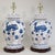 Early 21st Century Pair of Vintage Brunschwig & Fils Cadiz Table Lamps With Lid - Blue and White Ceramic With Boar and Deer Motif For Sale - Image 5 of 18