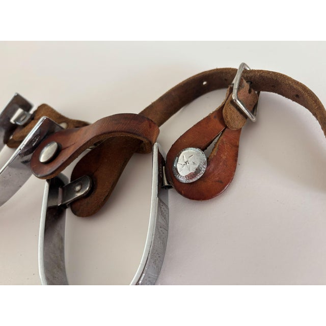 1940s 1940s Vintage Kelly Bros. Western Cowboy Spurs, a Pair For Sale - Image 5 of 8