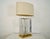 Art Deco 1980’s Hollywood Regency Etched Glass, Brass, & Lucite Table Lamp by Fredrick Ramond For Sale - Image 3 of 12