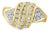 Diagonal Diamond Cluster Wedding Band 14k Yellow Gold, Size 6 For Sale