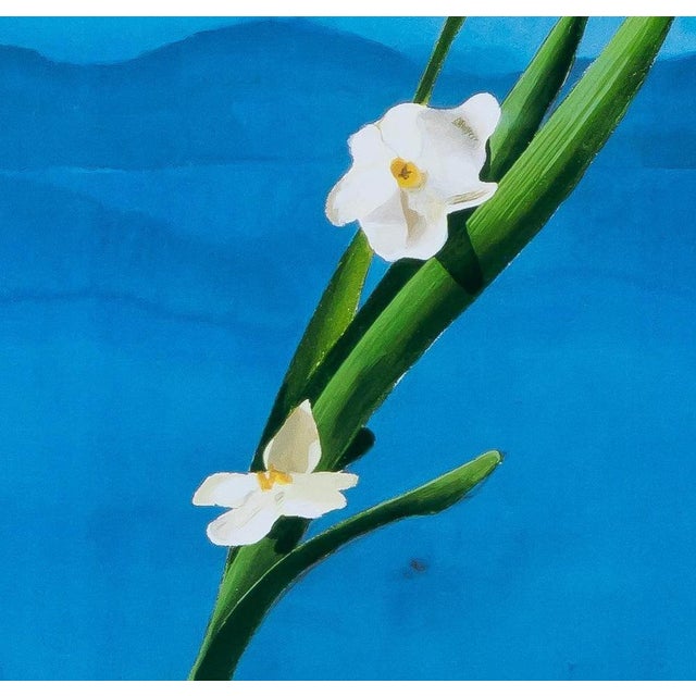 Mont Fuji and Flowers Poster after David Hockney For Sale - Image 5 of 6