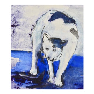 "Kitty" Contemporary Mixed-Media Drawing by Martha Holden For Sale