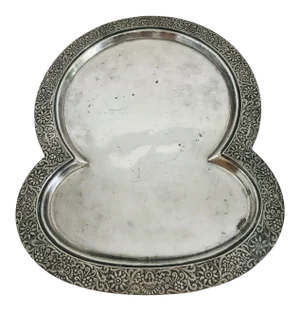 Victorian Aesthetic Movement Silverplate Tray With Greenman Face by Meridian