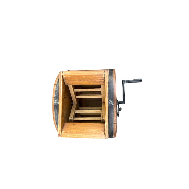 Antique Primitive Butter Churn Side Table For Sale - Image 15 of 16