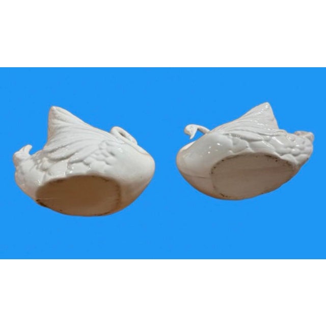 Vintage Ceramic Swan Centerpiece/Cachepot - A Pair For Sale - Image 10 of 11