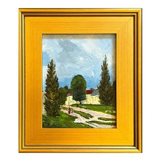 French Village Landscape by Satori Gregorakis For Sale