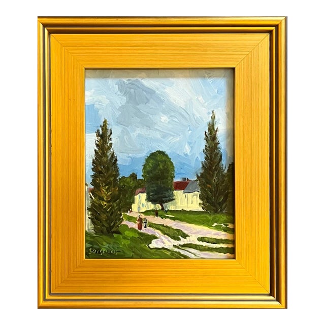 French Village Landscape by Satori Gregorakis For Sale