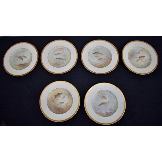 Antique: Late 19th Century (1890's) Set of Six Cabinet Plates. The Brand is Minton for Tiffany & Co. Made of Porcelain....