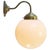 1950s French White Opaline Glass and Brass Bistro Sconce For Sale - Image 5 of 6