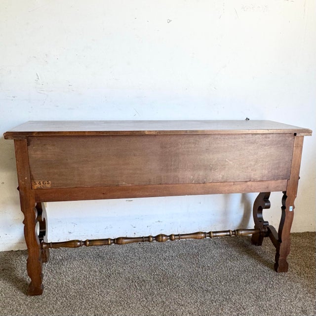Vintage Jacobean Style Burl and Walnut Server/Sideboard For Sale - Image 9 of 12