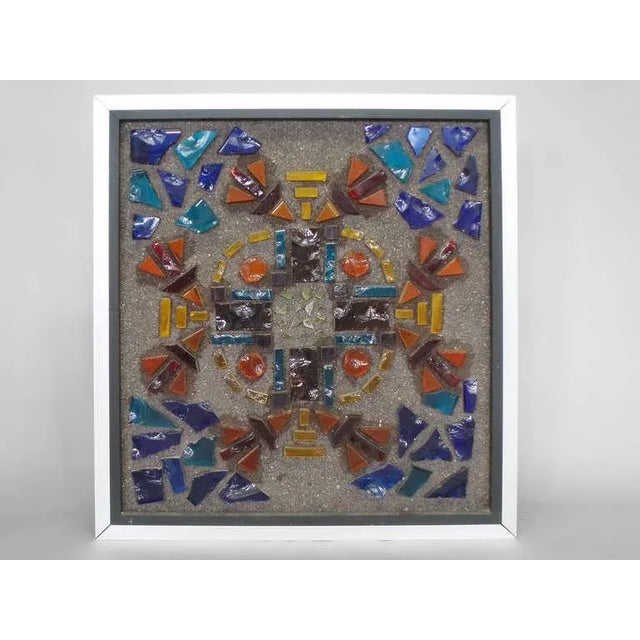 Paul Evans Back Lit Brutal Look Resin Wall Sculpture For Sale - Image 4 of 4