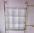 Mid-Century Modern Mid Century Modern Four Bay Hanging Shelving Unit in Glass and Brass For Sale - Image 3 of 7