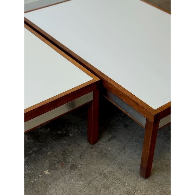 1970's Walnut, Laminate & Chrome Coffee Table For Sale - Image 9 of 12