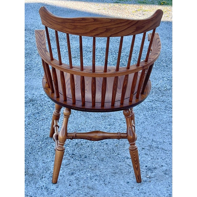 L. Hitchcock Oak Stonington Harvest Paint Decorated Side Chairs - Set of 4 For Sale - Image 11 of 12