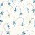 Contemporary SAMPLE - Schumacher Lolly Floral Wallpaper In Blues For Sale - Image 3 of 5