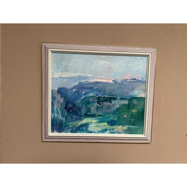 Pia Oom, Landscape, 1950s, Oil on Canvas, Framed For Sale - Image 18 of 18