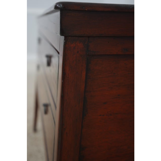 Henredon Rustic Finish 2 Drawer Serving Table For Sale - Image 15 of 17