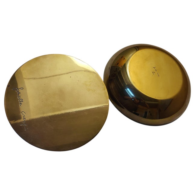 Antivento Ashtray with Brass Lid by Gabriella Crespi, Italy, 1960s For Sale - Image 10 of 17