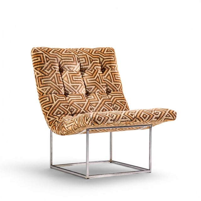 Thayer Coggin Milo Baughman for Thayer Coggin Mid Century Thin Line Scoop Chairs - Pair For Sale - Image 4 of 13
