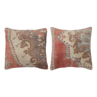 20"x20" SET OF 2 - Handmade Rug Cushion Covers. A pair of Lace Pillow Covers For Sale