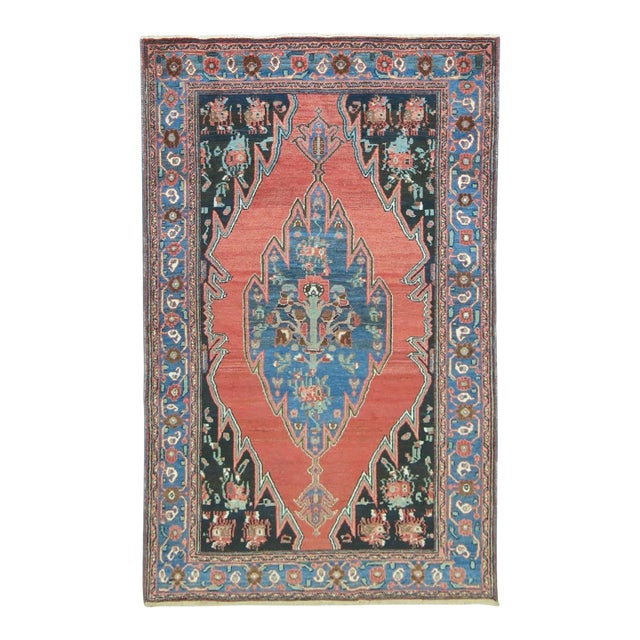 Early 20th Century Zabihi Collection Persian Mazlagan Malayer Accent Rug - 4'4" x 6'7" For Sale