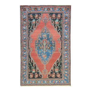 Zabihi Collection Persian Mazlagan Malayer Accent Rug