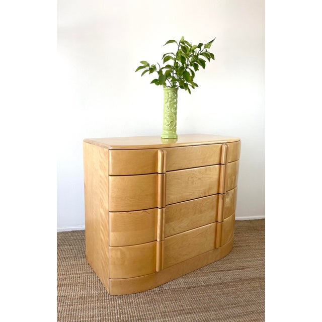 Vintage Mid-Century Modern Heywood Wakefield 4 Drawer Airflow Dresser For Sale - Image 9 of 16