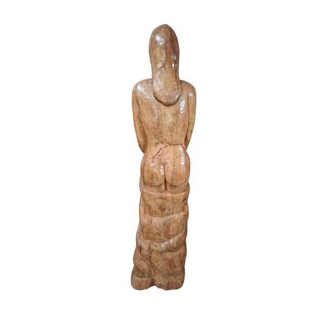20th Century Wooden Sculpture of Female Nude For Sale - Image 9 of 17