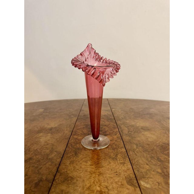 Quality collection of antique cranberry glass, having a quality collection of antique cranberry glass comprising of four...