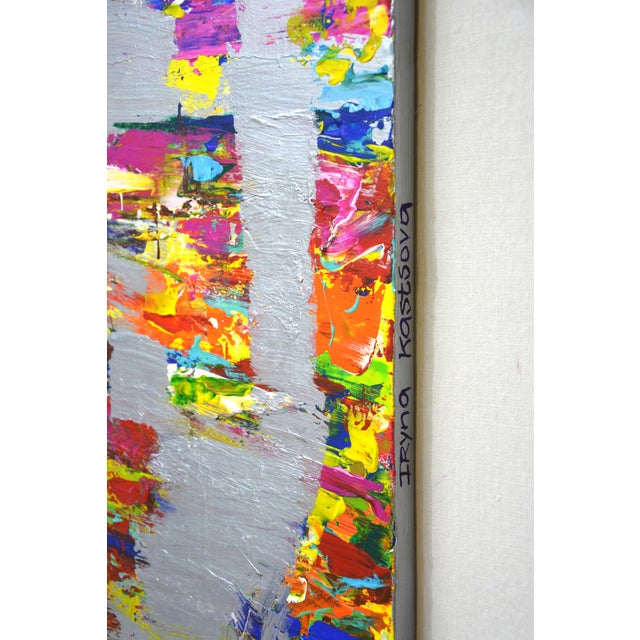 Contemporary Expression With Silver 13.Original Contemporary Painting For Sale - Image 3 of 12