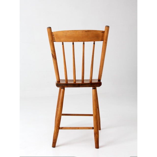 Antique Plank Seat Chair For Sale - Image 4 of 15