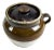 Antique Lidded Ceramic Clay Bean Pot For Sale