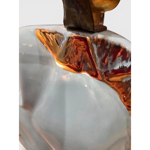 Howell Mfg. 1950s Mid Century Modern VintageUnicorn Ceramic Lamp - Howell Era Lighting For Sale - Image 4 of 5