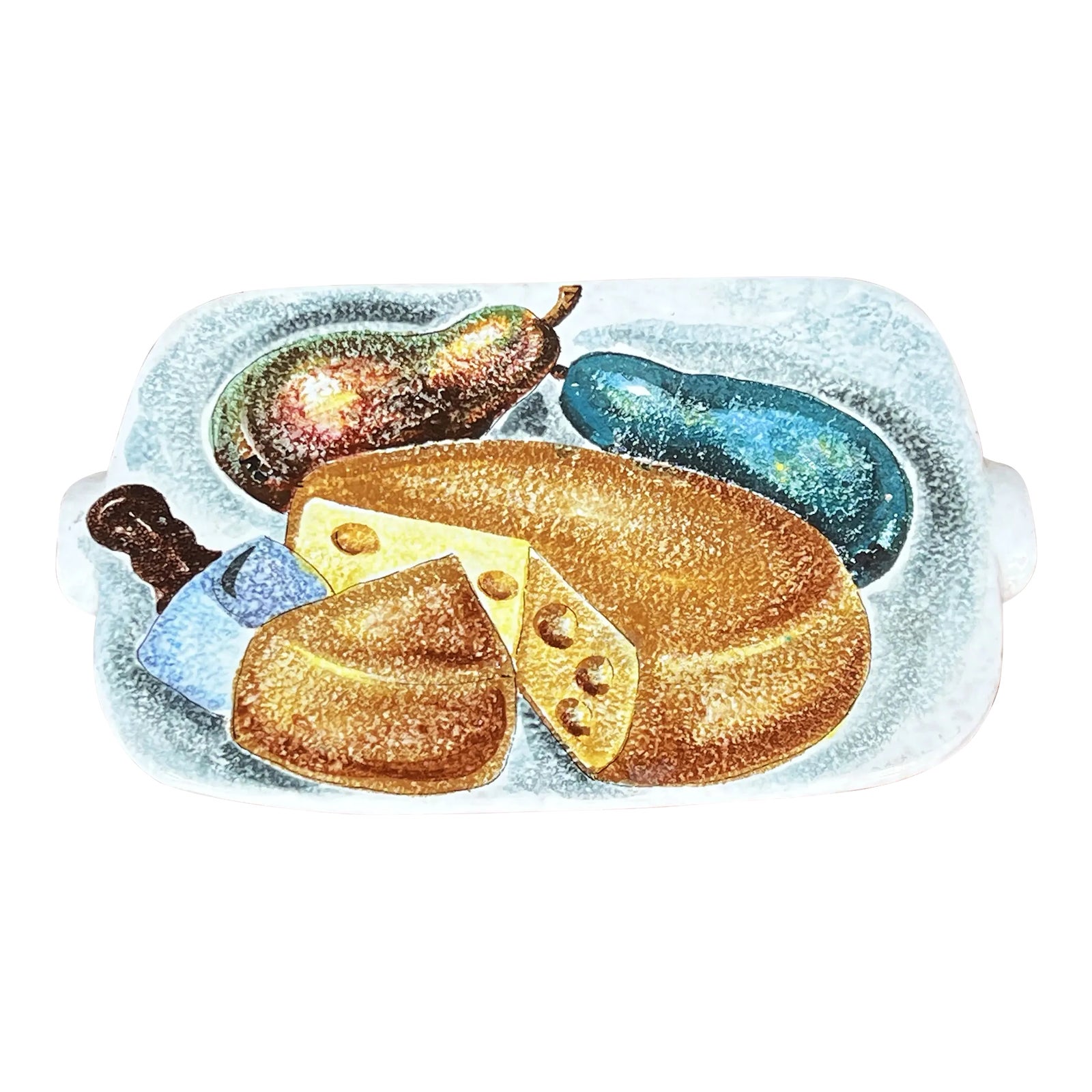 Vintage Italian Pottery Ceramic Cheese / Charcuterie Board